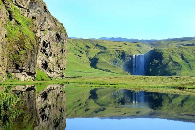Skougafoss Falls, Dél-Izland