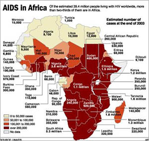 AIDS fertőzés Afrikában