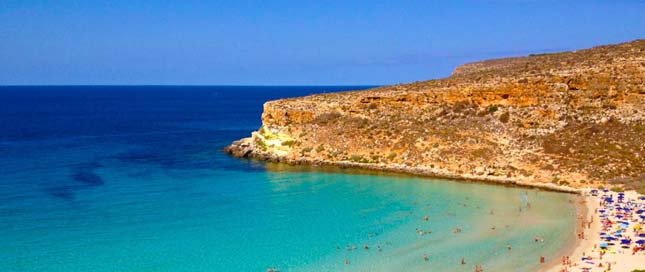 Rabbit Beach, Lampedusa, Olaszország