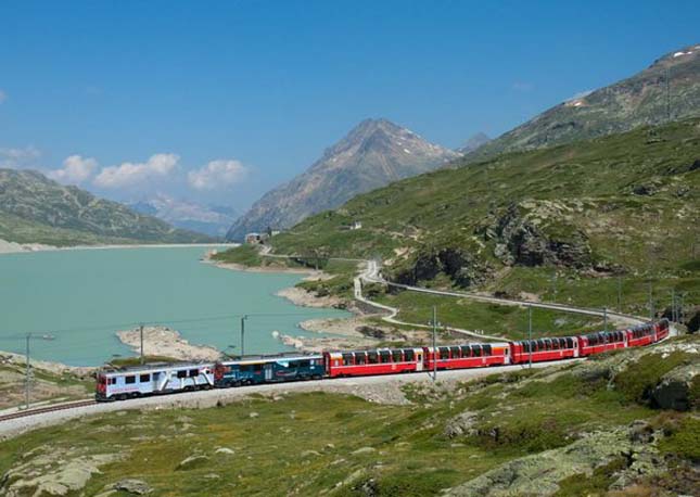 Albula-Bernina railway line, Switzerland