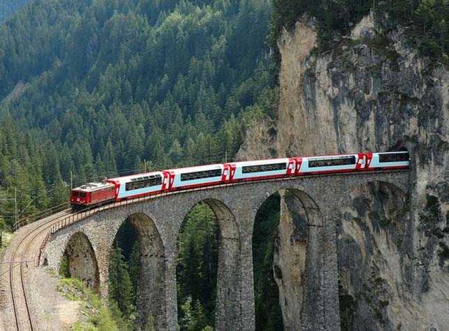Albula-Bernina railway line, Switzerland