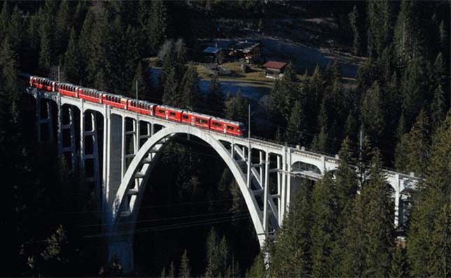 Albula-Bernina railway line, Switzerland