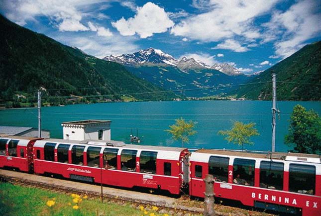 Albula-Bernina railway line, Switzerland