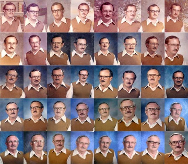 A tanár, aki 40 éve ugyanabban a ruhában fotózkodik