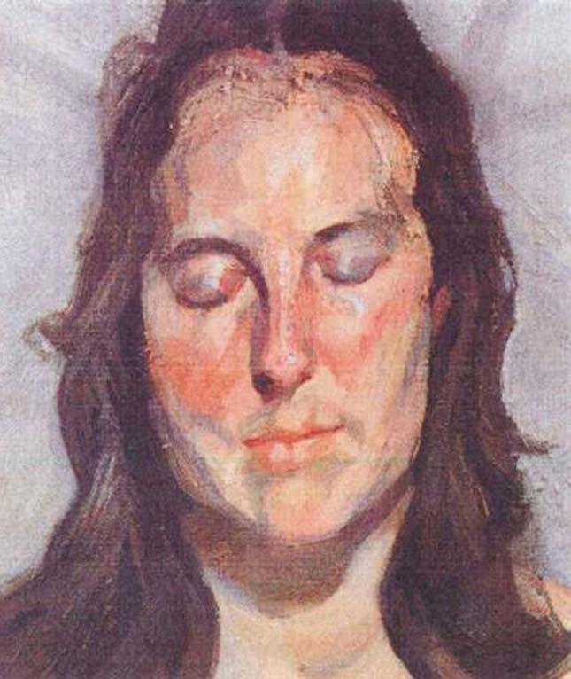 “Woman with Eyes Closed” by Lucian Freud