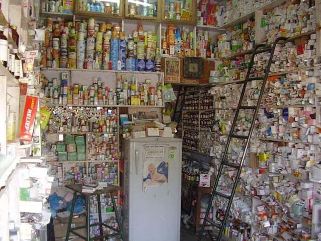 gyógyszertár Indiában
