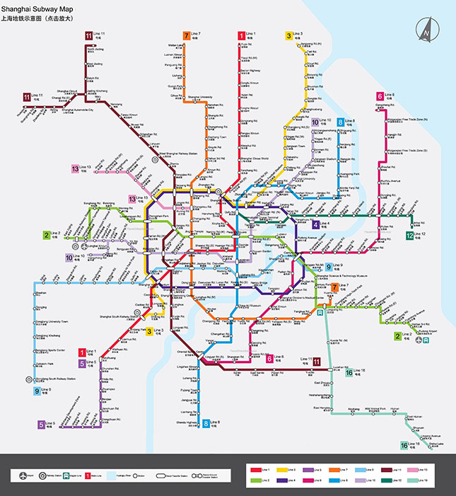Shanghai subway map